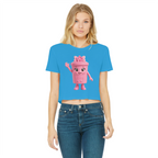 Trash Can Row – Classic Women's Cropped Raw Edge T-Shirt