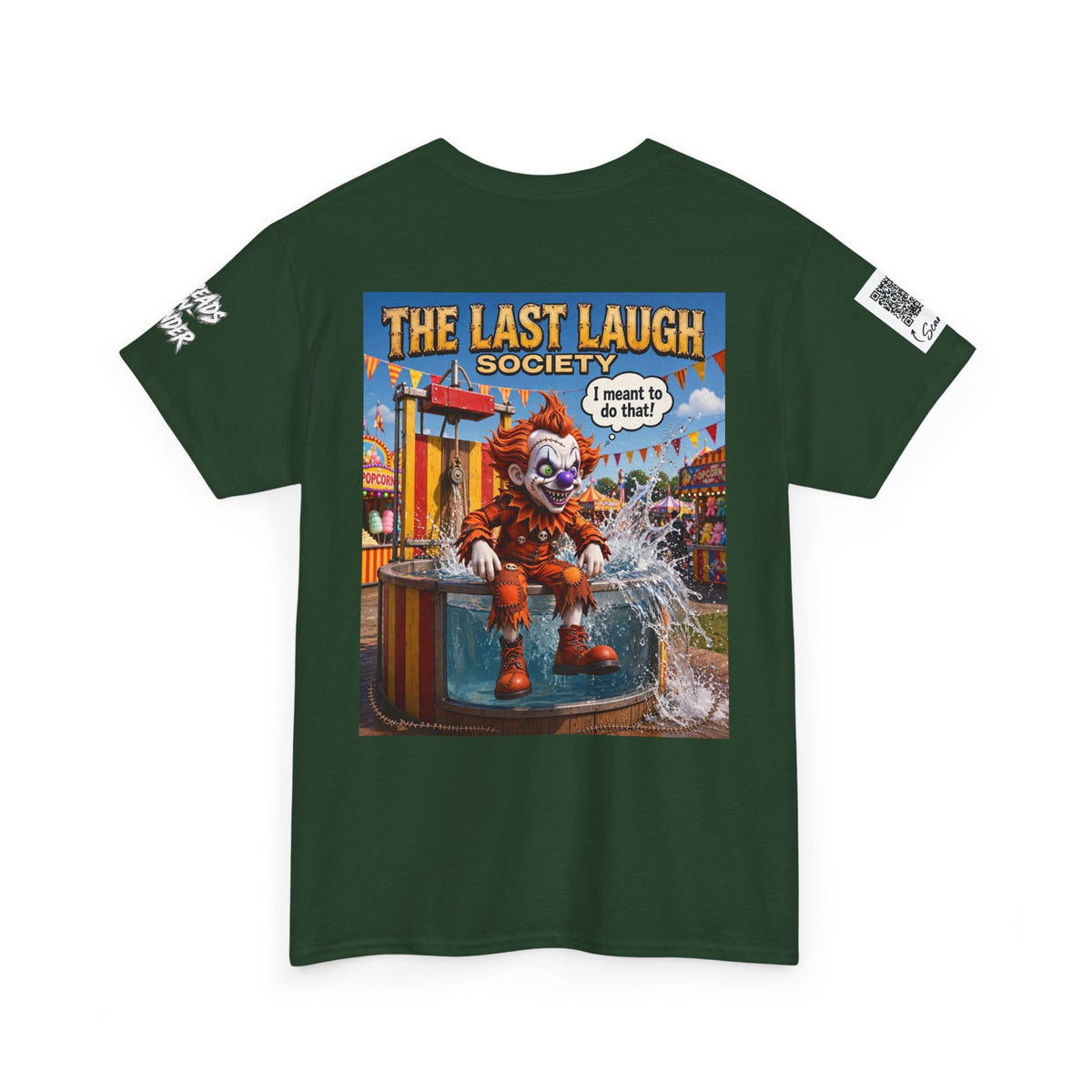 The Last Laugh Society Tee #166 — Carnival Clown Horror Graphic T-Shirt