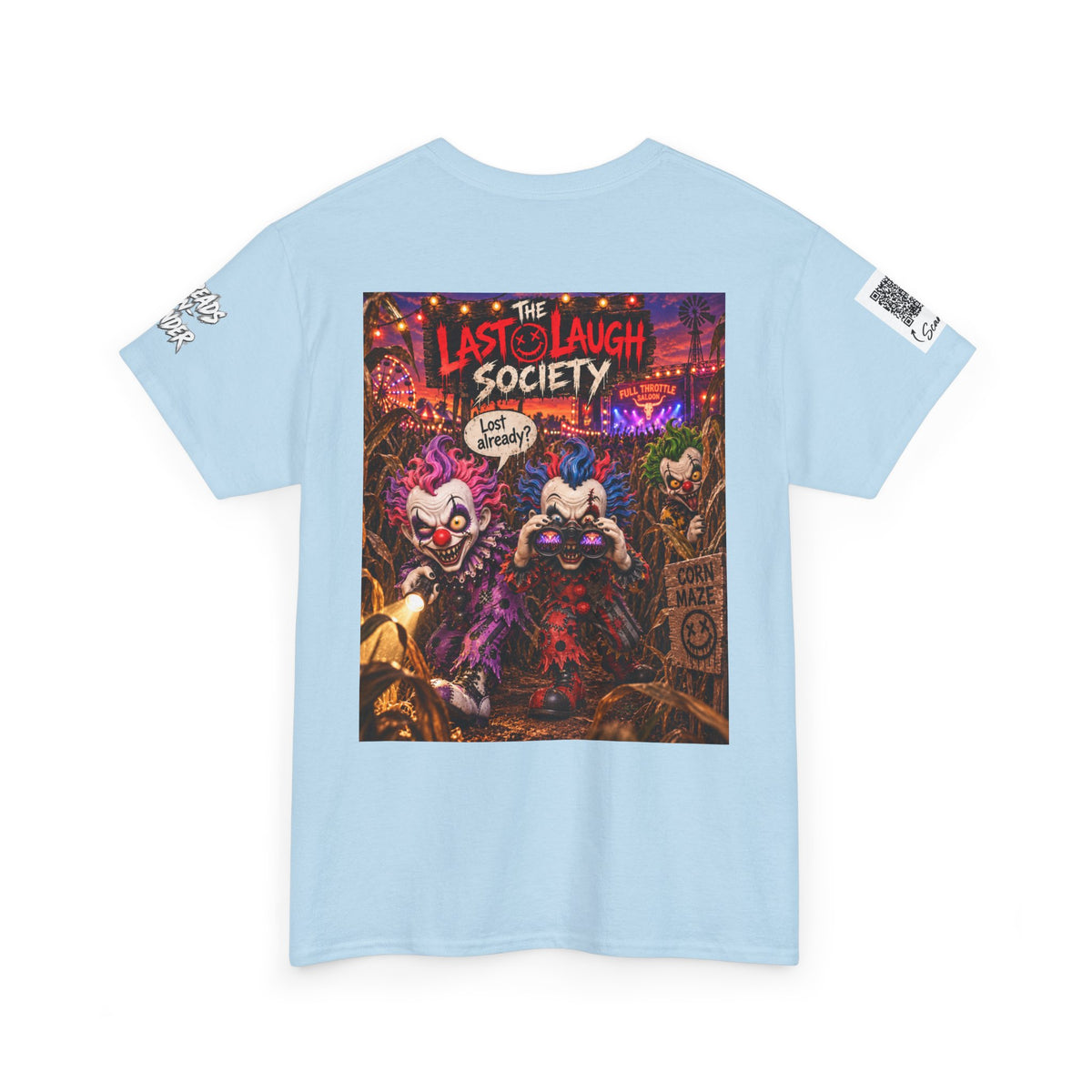 The Last Laugh Society Tee #149 — Carnival Clown Horror Graphic T-Shirt