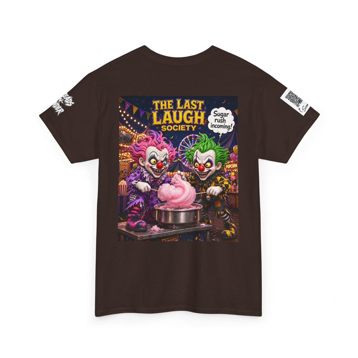 The Last Laugh Society Tee #134 — Carnival Clown Horror Graphic T-Shirt