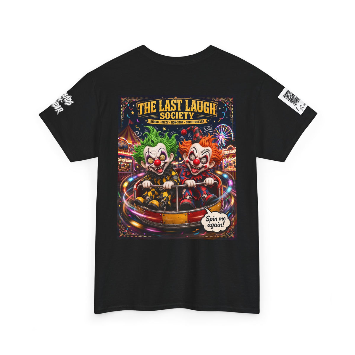 The Last Laugh Society Tee #139 — Carnival Clown Horror Graphic T-Shirt