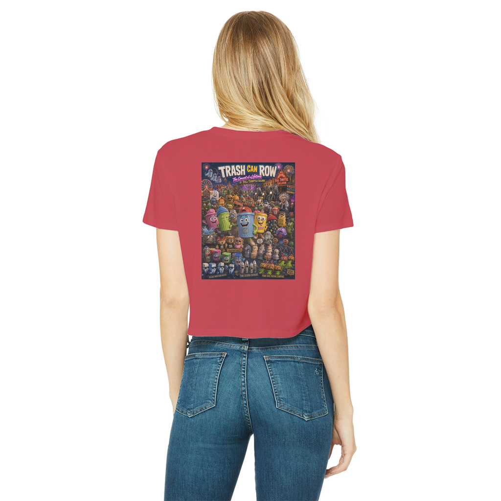 Trash Can Row: Concert for a Lifetime – Classic Women's Cropped Raw Edge T-Shirt