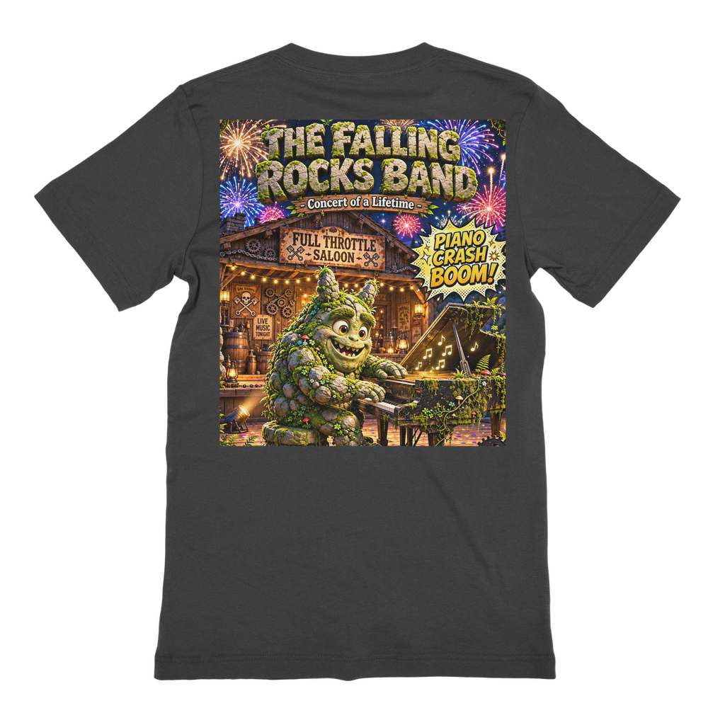Falling Rocks COllection Premium Jersey Adult T-Shirt