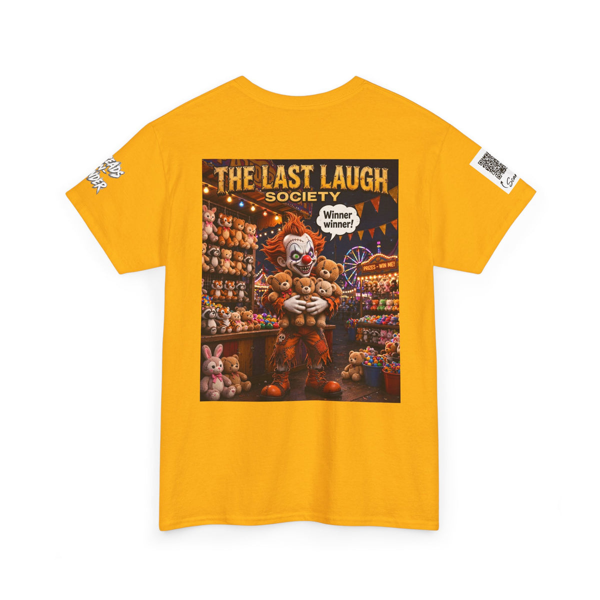 The Last Laugh Society Tee #157 — Carnival Clown Horror Graphic T-Shirt