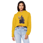 angry can man Cropped Raw Edge Boyfriend Hoodie