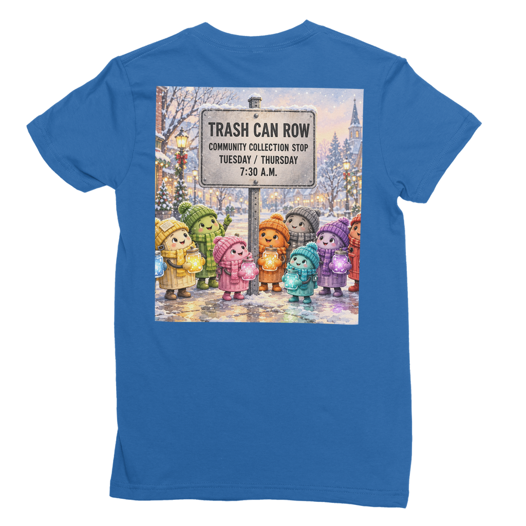 Trash Can Row Premium Jersey Women's T-Shirt