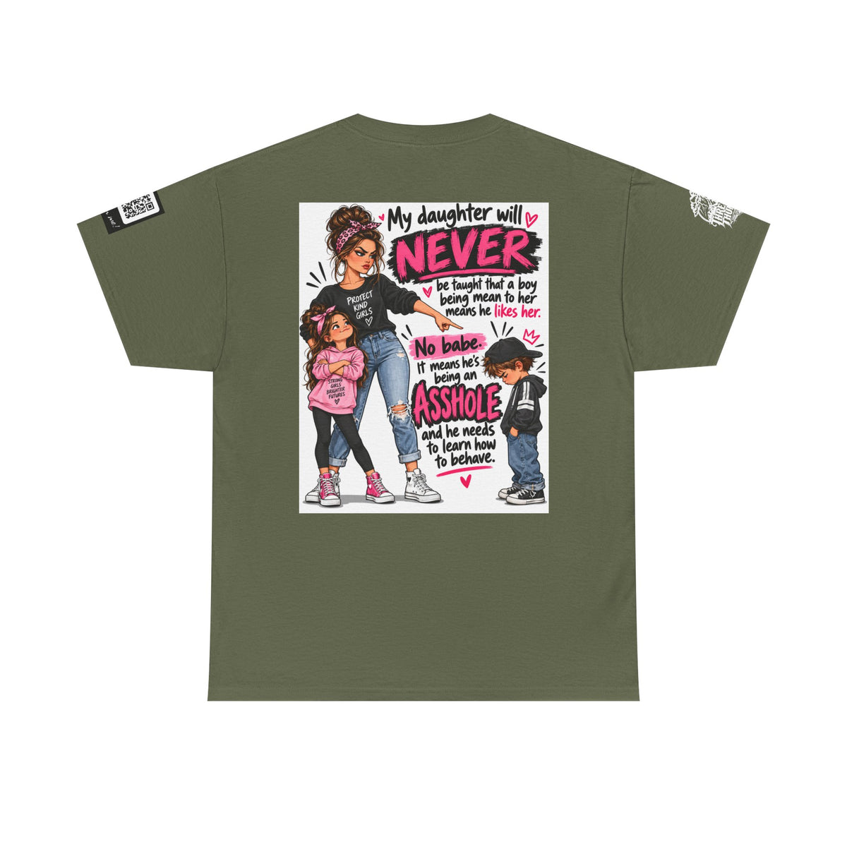 Mean Boys Are Assholes — Protective Mom Back Graphic Tee