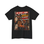 Grill Master Vintage BBQ T-Shirt — "He Can't Cook, But He Can Grill" Back Print