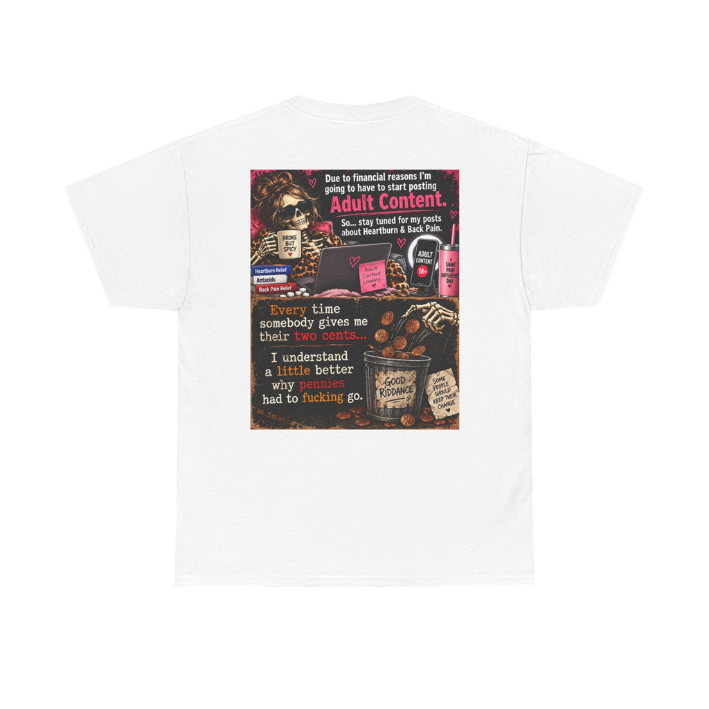 Funny 'Adult Content' Graphic Tee — Sarcastic Coffee & Cocktail Humor T-Shirt