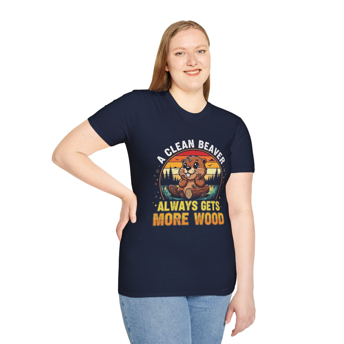 A Clean Beaver T-Shirt — "A Clean Beaver Always Gets More Wood" Retro Graphic Tee