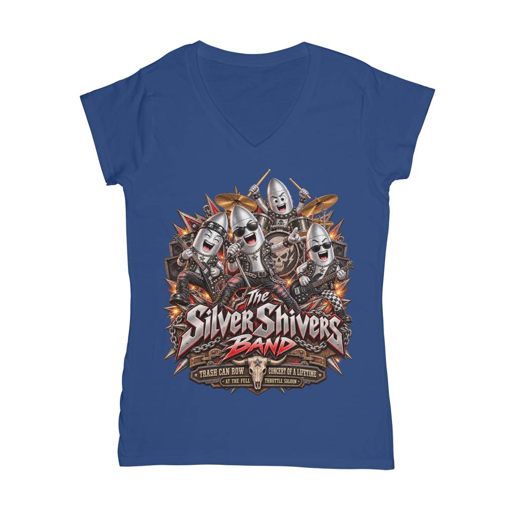 The Silver Shivers Band Classic Women's V-Neck T-Shirt