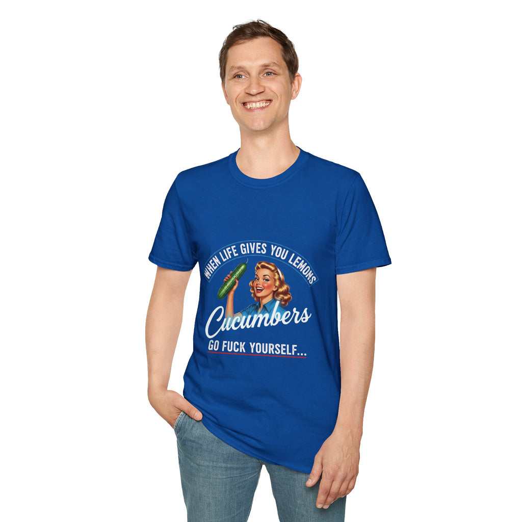 T-Shirt — "When Life Gives You Lemons... Cucumbers" Vintage Retro Graphic Tee