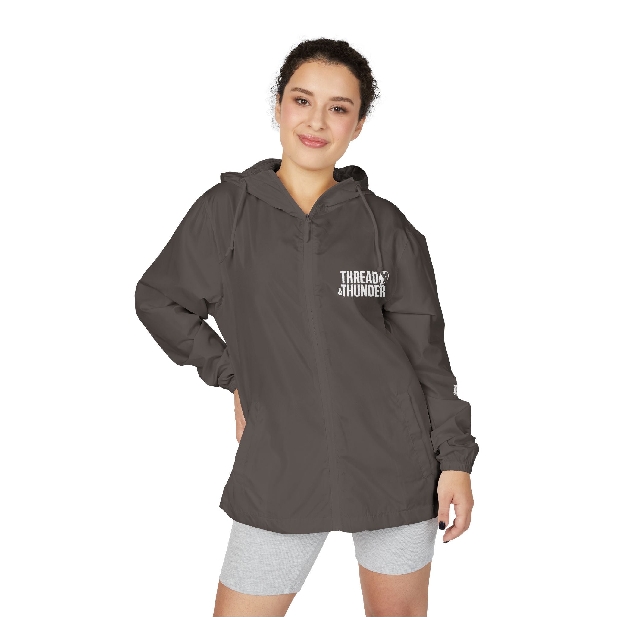 Windbreaker Jacket — '2nd Amendment: Unvaccinated Conservative' Patriotic Rifle Design