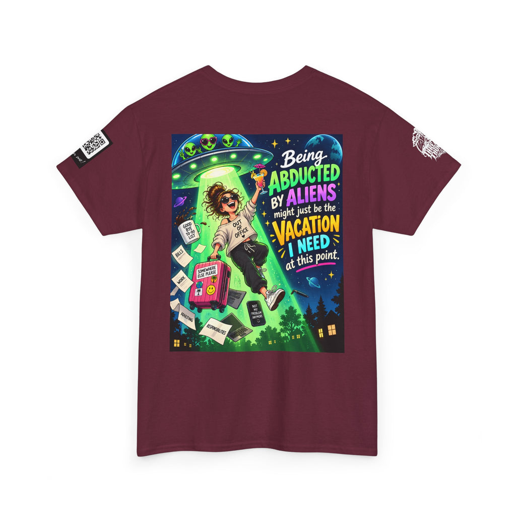 Alien Abduction Vacation — Out of Office Back Graphic Tee