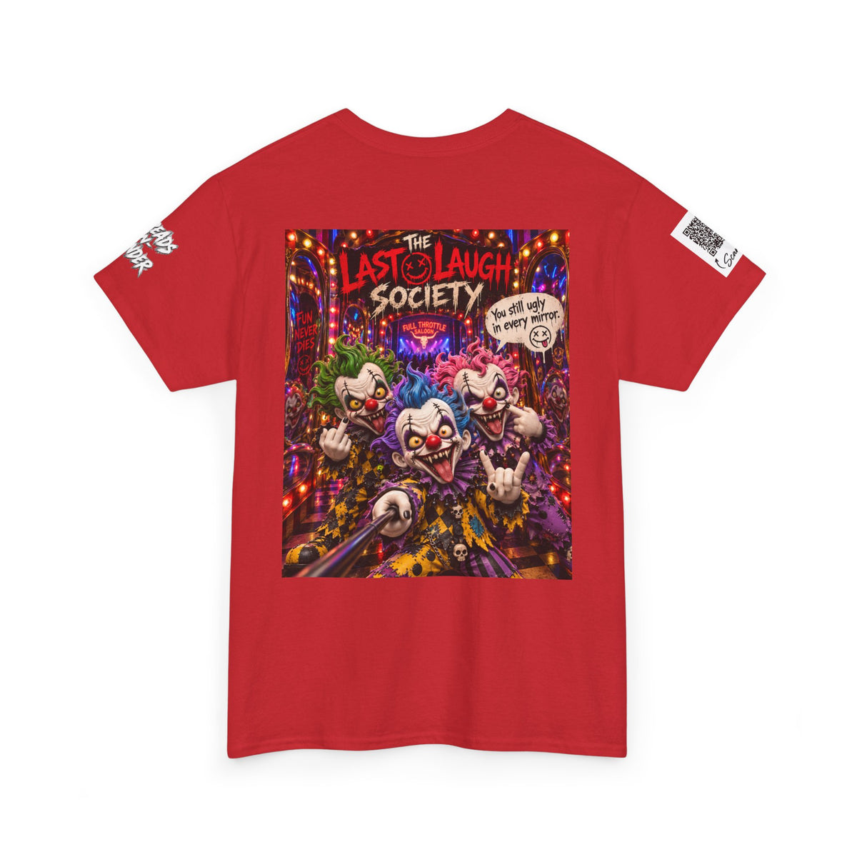 The Last Laugh Society Tee #147 — Carnival Clown Horror Graphic T-Shirt
