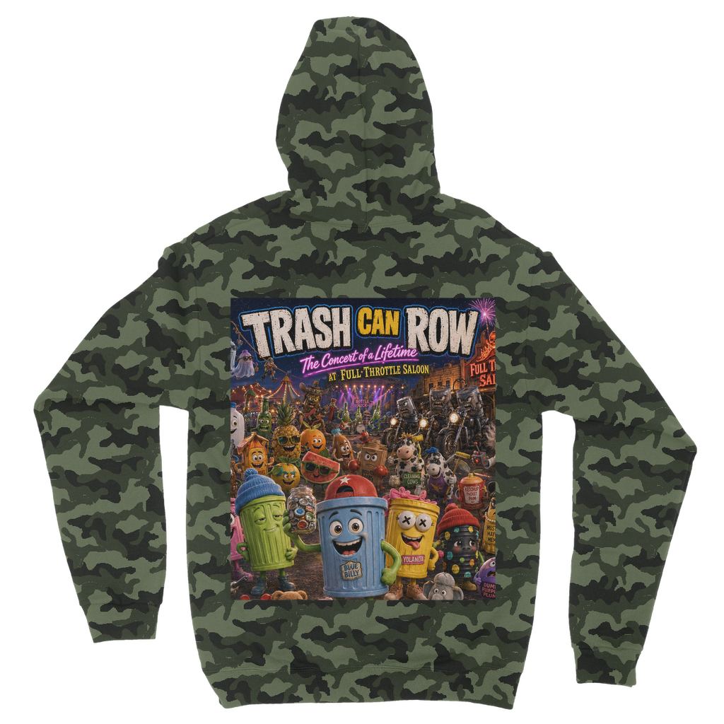 Trash Can Row: Concert for a Lifetime – Camouflage Adult Hoodie