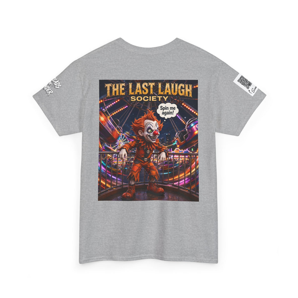 The Last Laugh Society Tee #163 — Carnival Clown Horror Graphic T-Shirt