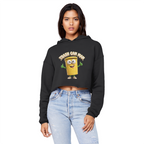 TRASH CAN MAN Cropped Raw Edge Boyfriend Hoodie