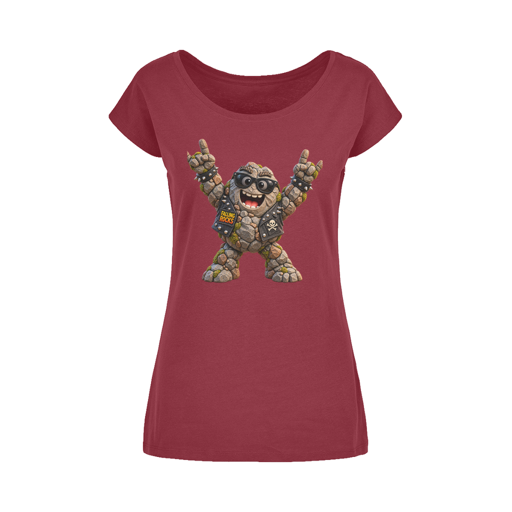 Falling Rocks COllection Wide Neck Womens T-Shirt XS-5XL