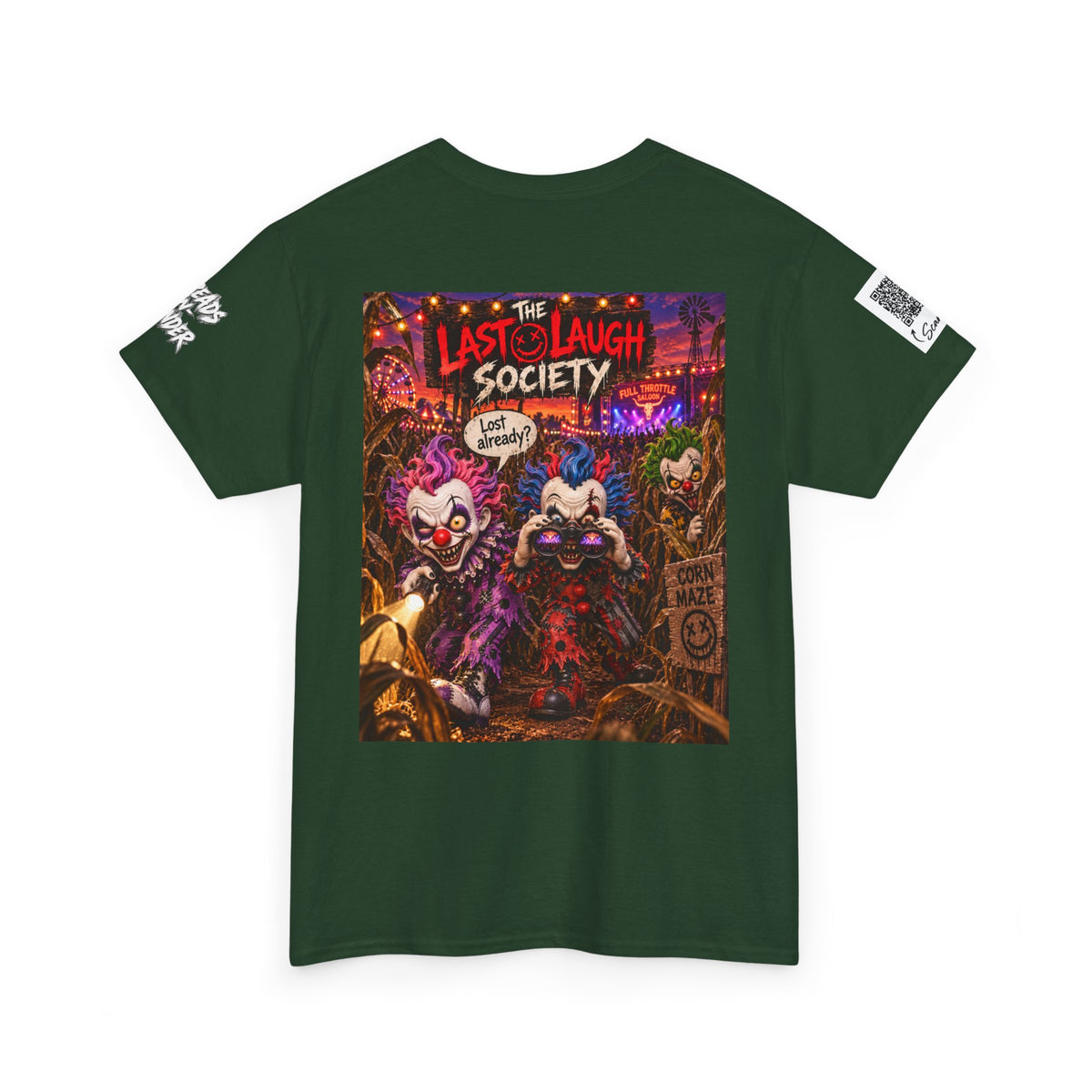 The Last Laugh Society Tee #149 — Carnival Clown Horror Graphic T-Shirt