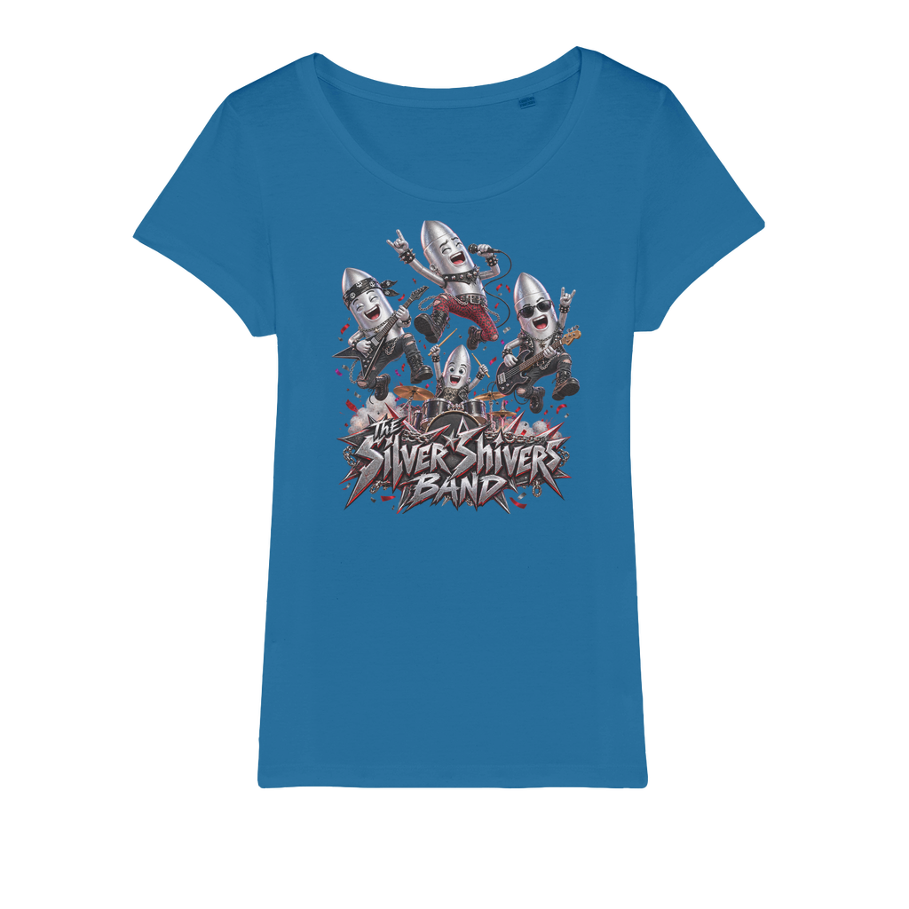 The Silver Shivers Band Organic Jersey Womens T-Shirt