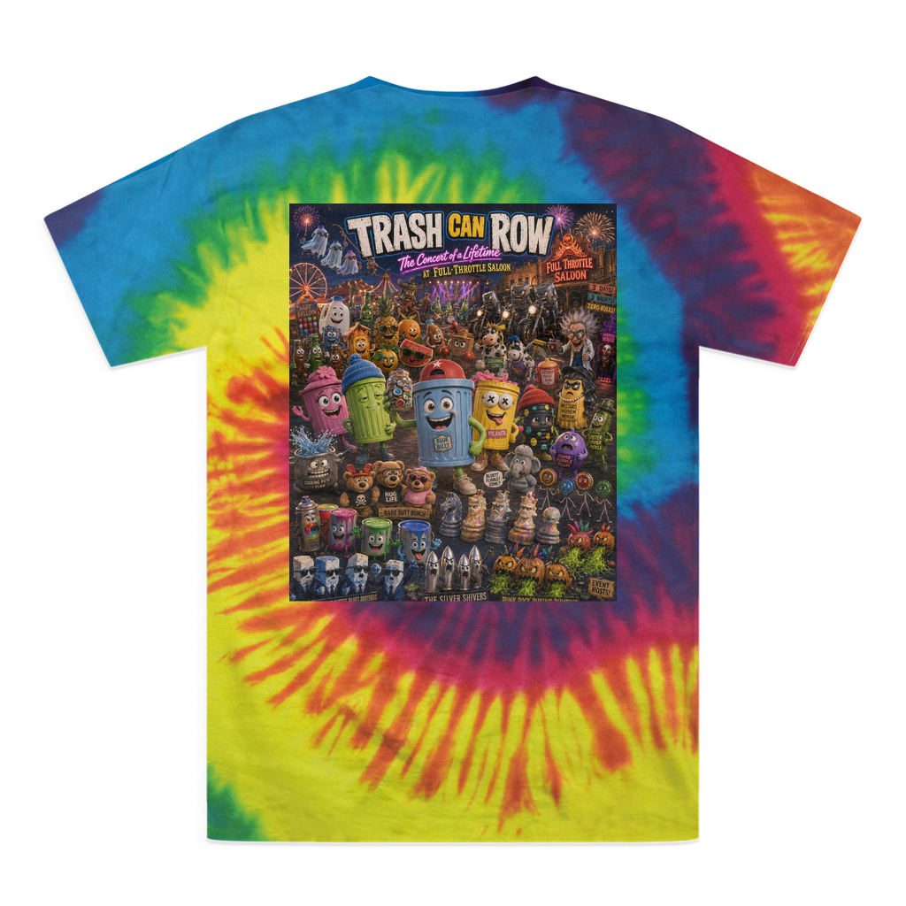 Trash Can Row CONCERT FOR A LIFETIME Tie-Dye T-Shirt