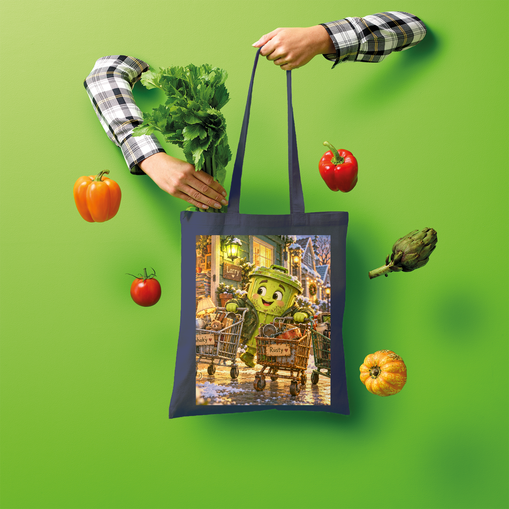 Trash Can Row Shopper Tote Bag