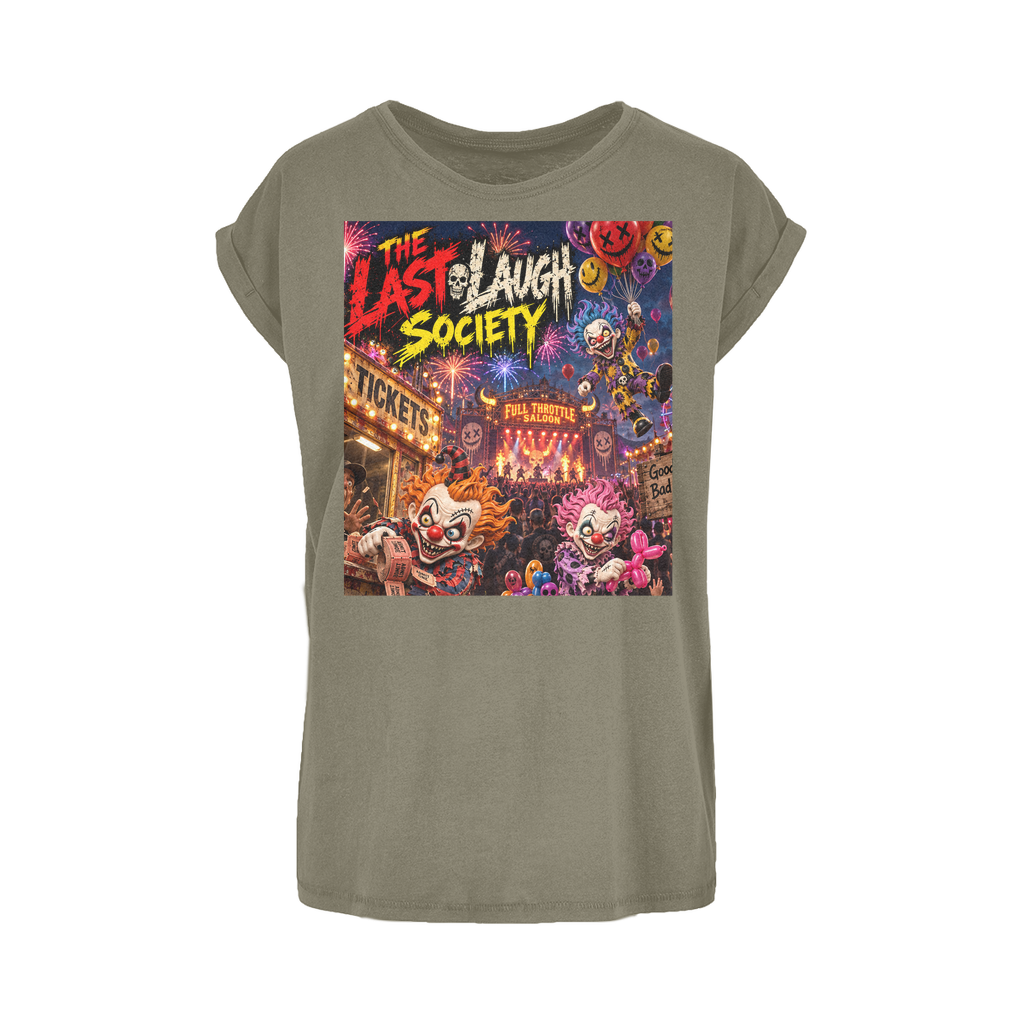 The Last Laugh Society Women's Extended Shoulder T-Shirt XS-5XL
