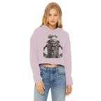 ANGRY CAN MAN 3.0 Ladies Cropped Raw Edge Hoodie