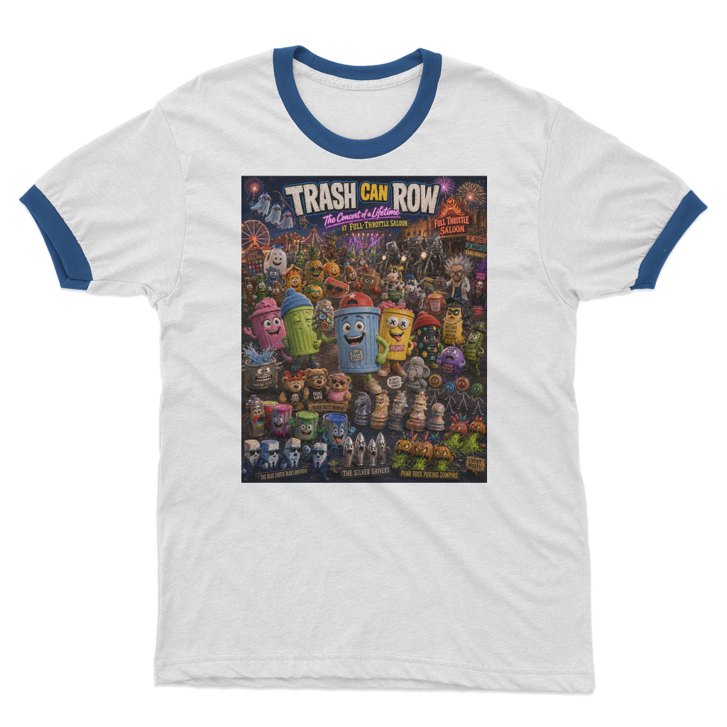 Trash Can Row: Concert for a Lifetime – Adult Ringer T-Shirt
