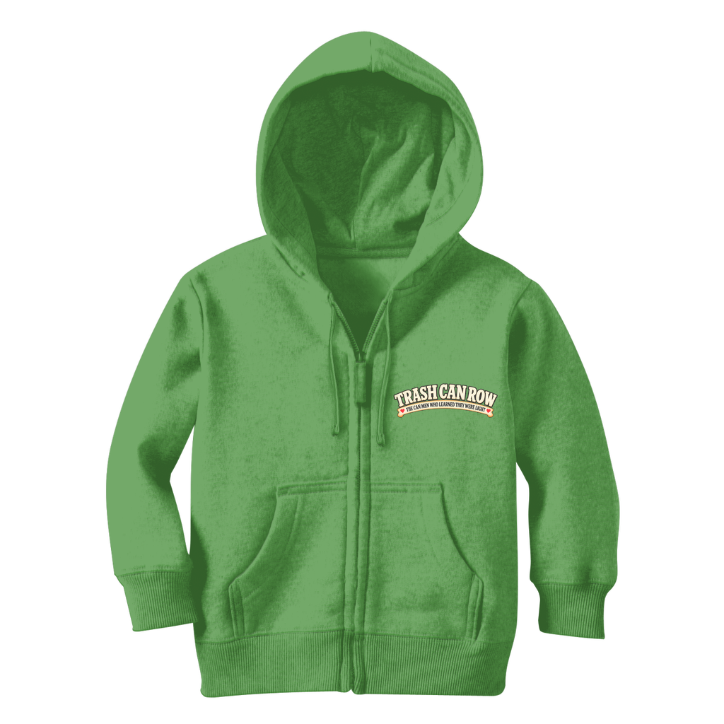 Trash Can Row Classic Kids Zip Hoodie