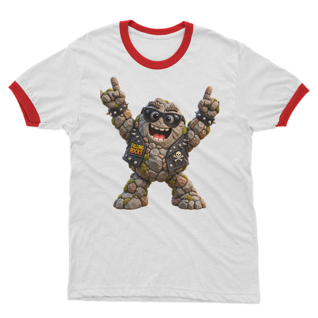 Falling Rocks COllection Adult Ringer T-Shirt