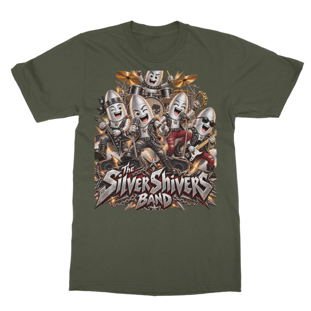 The Silver Shivers Band Classic Heavy Cotton Adult T-Shirt
