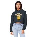 TRASH CAN MAN Cropped Raw Edge Boyfriend Hoodie