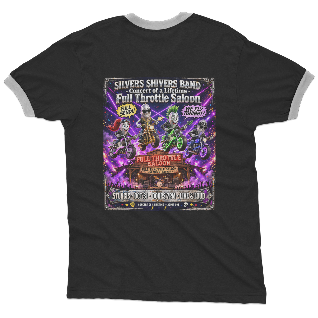 The Silver Shivers Band Adult Ringer T-Shirt