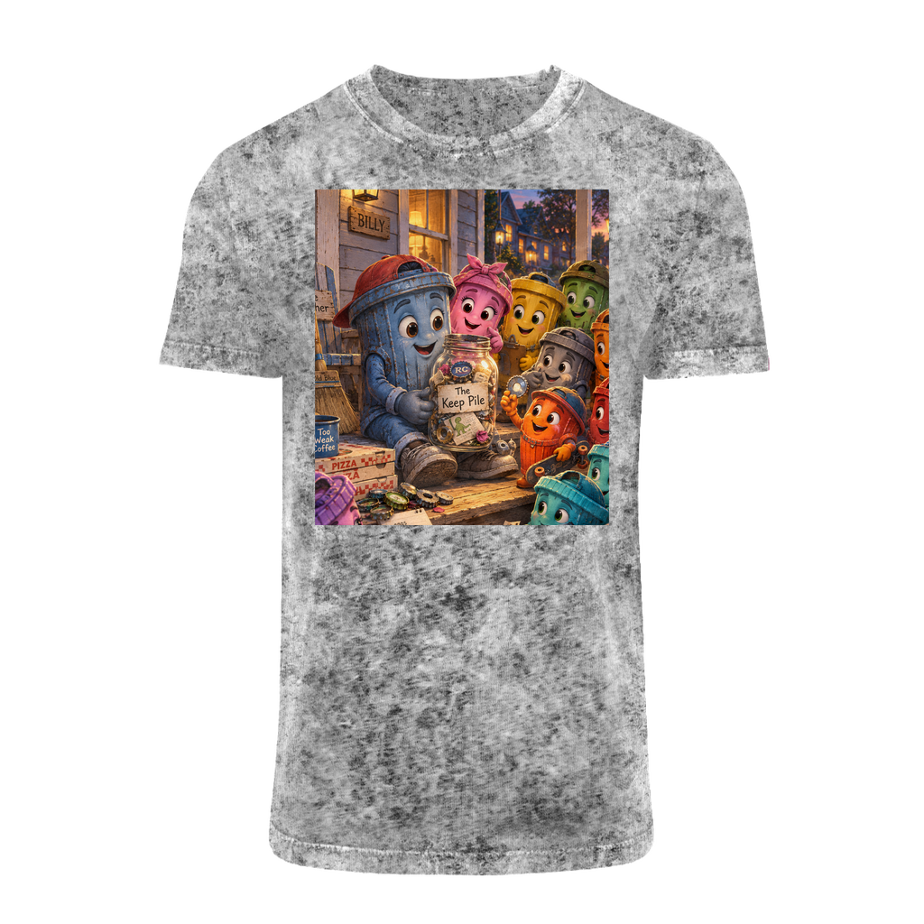 Trash Can Row Acid Washed T-Shirt