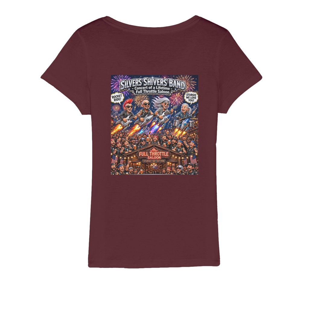 The Silver Shivers Band Organic Jersey Womens T-Shirt