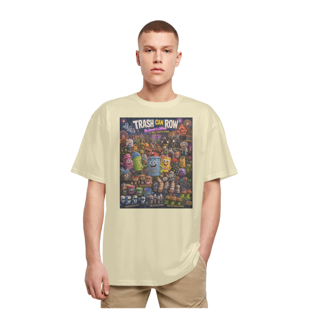 Trash Can Row CONCERT FOR A LIFETIME Heavy Oversized T-Shirt