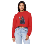 angry can man Cropped Raw Edge Boyfriend Hoodie