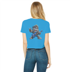 Falling Rocks COllection Classic Women's Cropped Raw Edge T-Shirt