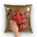 Trash Can Row Sequin Cushion Cover