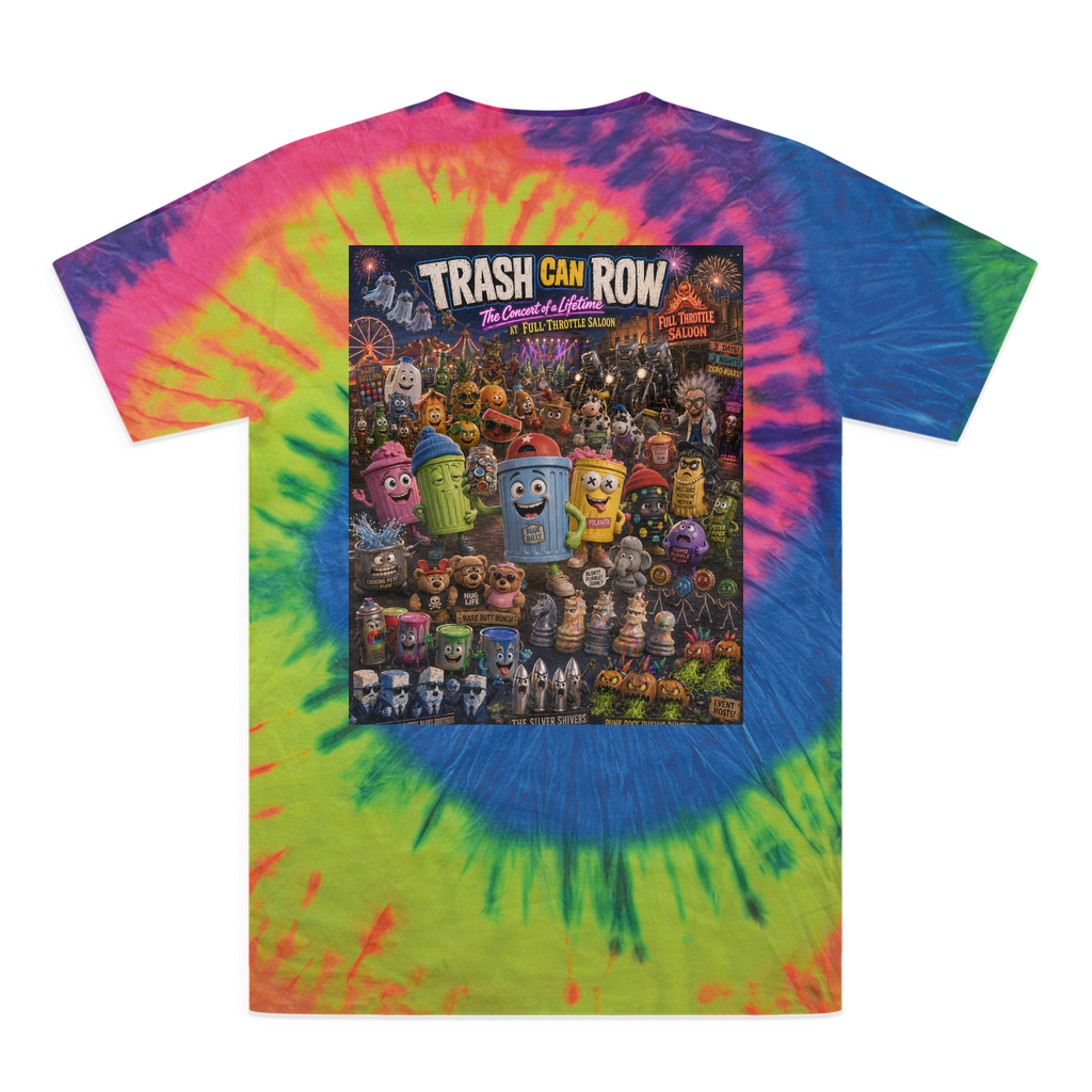 Trash Can Row CONCERT FOR A LIFETIME Tie-Dye T-Shirt