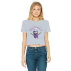 TRASH CAN MAN Classic Women's Cropped Raw Edge T-Shirt