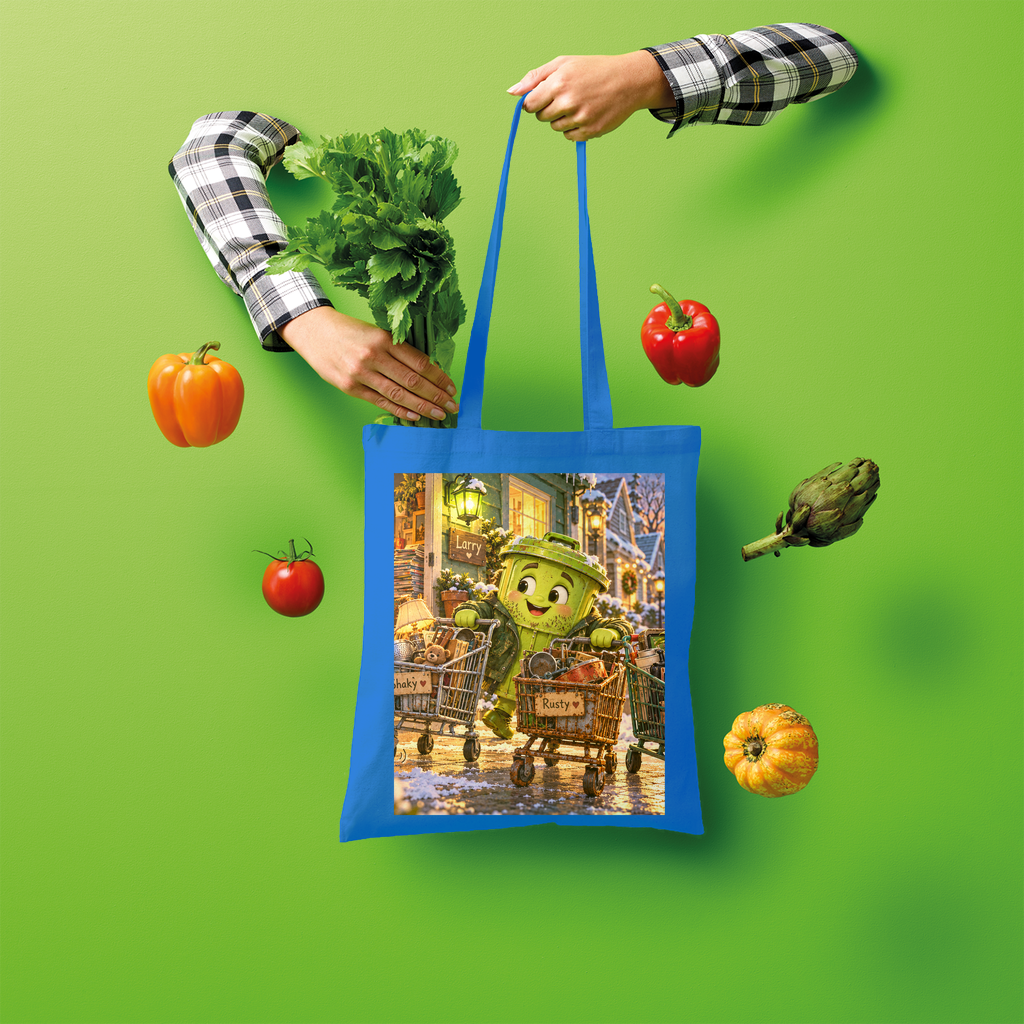 Trash Can Row Shopper Tote Bag