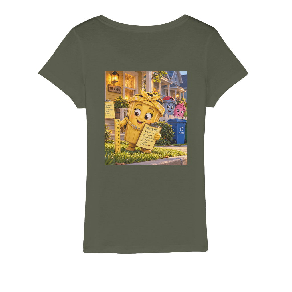 Trash Can Row Organic Jersey Women's T-Shirt