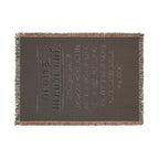 Second Amendment Woven Blanket — Rustic Constitution Quote Throw