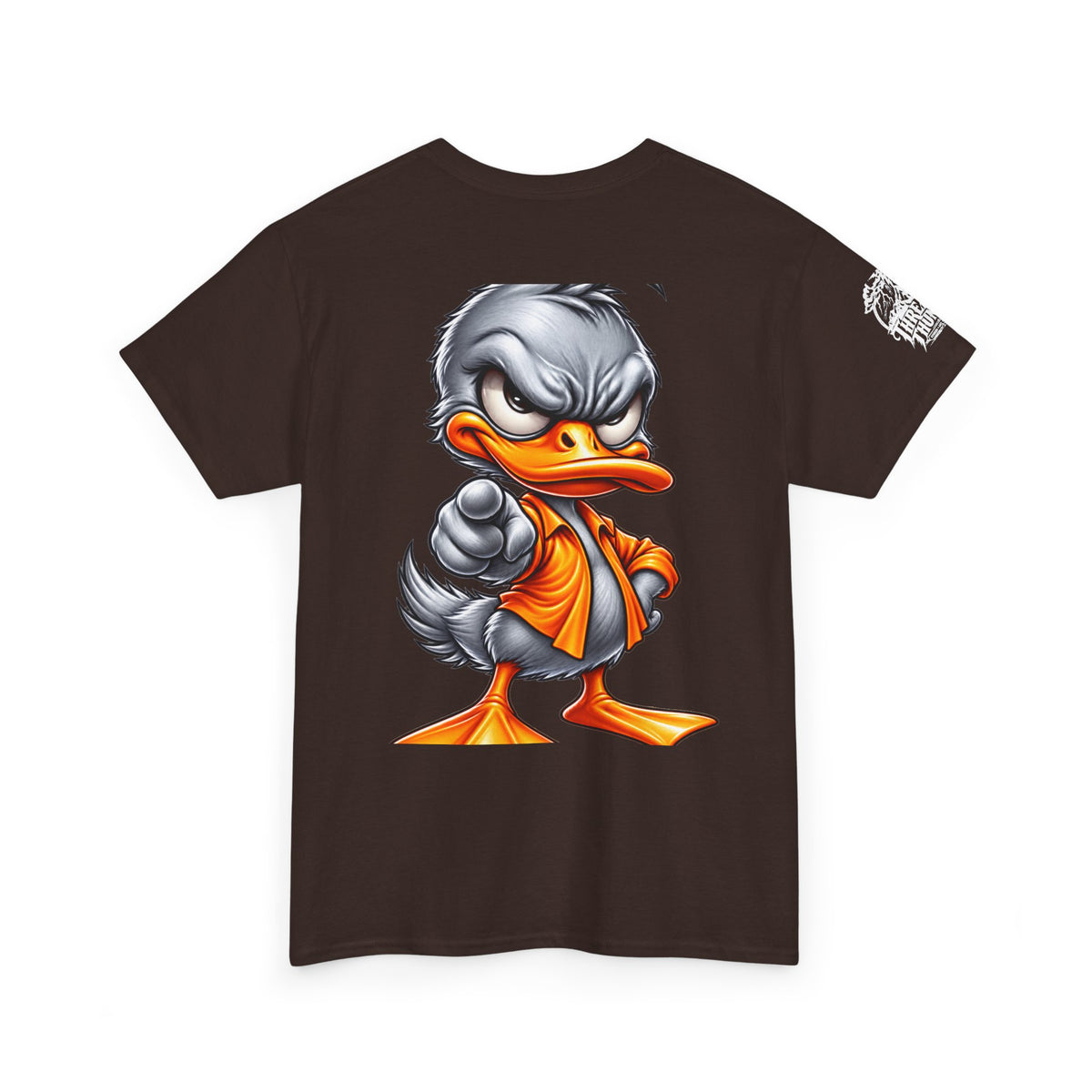 Silver Rebel Duck Character Back Graphic Tee