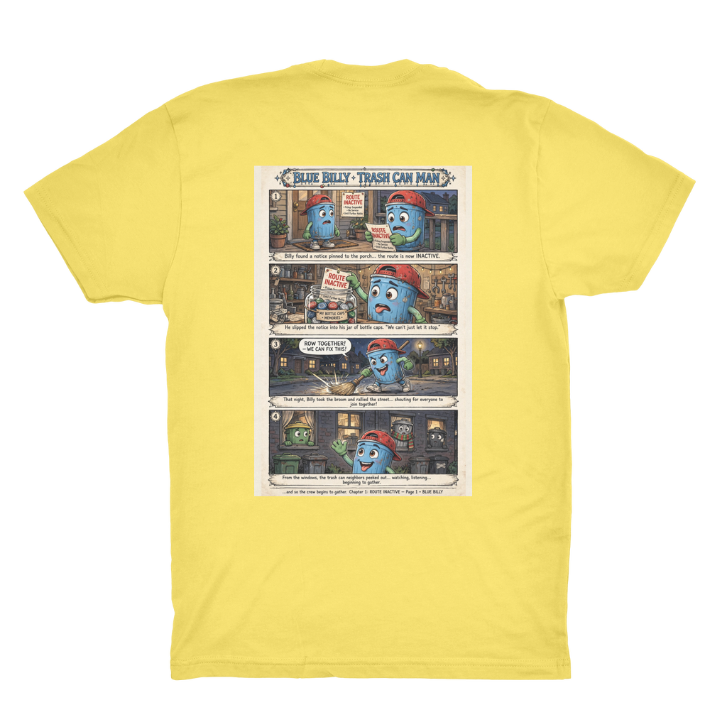 Trash Can Row Organic Adult T-Shirt