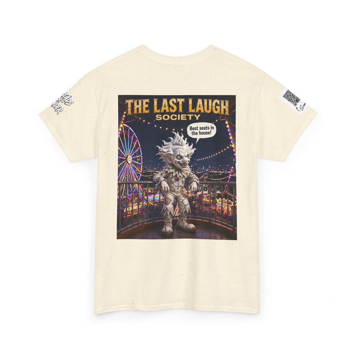 The Last Laugh Society Tee #109 — Carnival Clown Horror Graphic T-Shirt