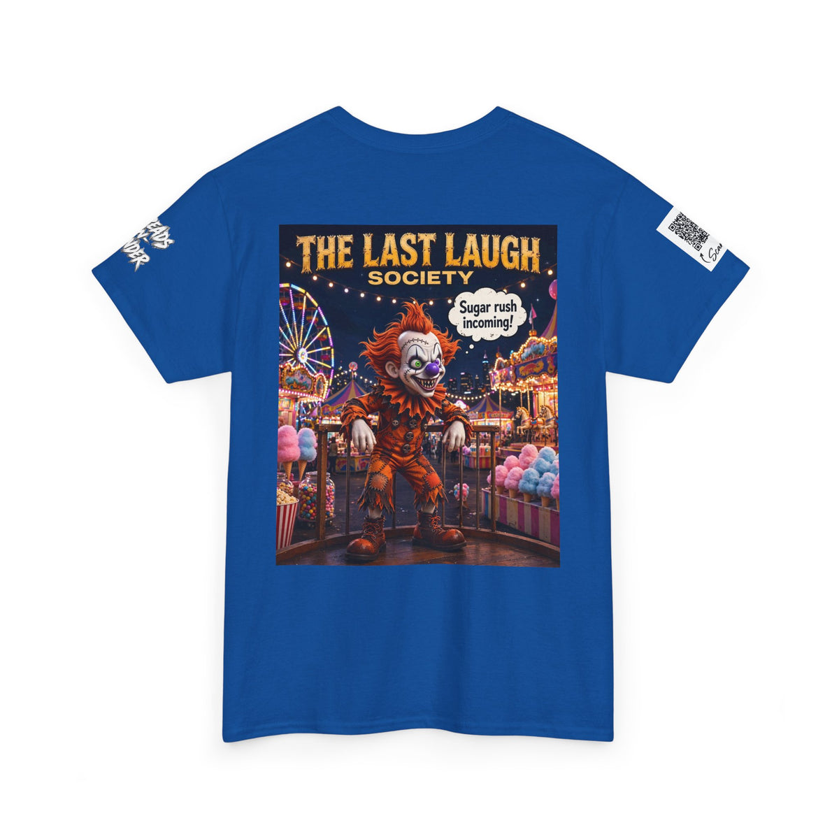 The Last Laugh Society Tee #155 — Carnival Clown Horror Graphic T-Shirt